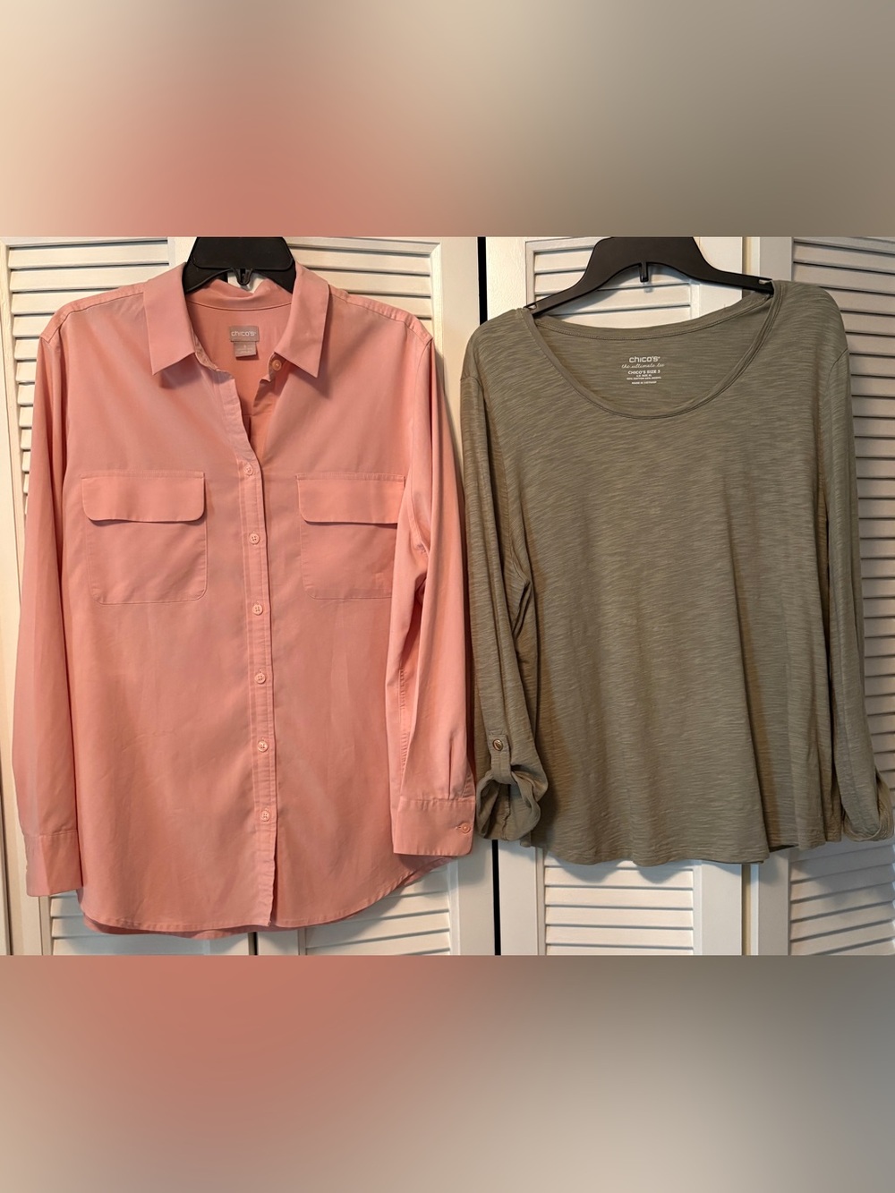 2 Chico's Tops, size 3 or XL
